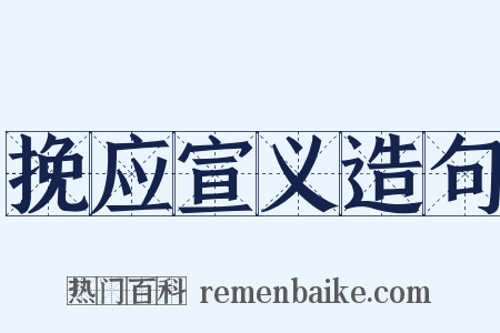 挽应宣义造句是什么意思的图片